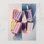 Spaß I Modern Ice Cream Split Postkarte (Vorderseite)