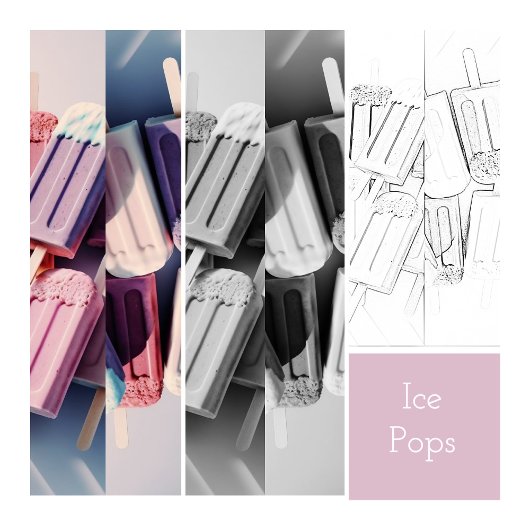 Spaß I Modern Ice Cream Split Postkarte