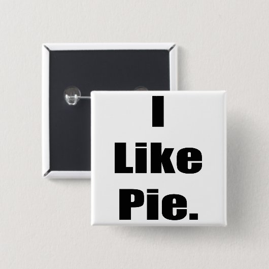 Spaß I mögen Torte Button (Vorne & Hinten)