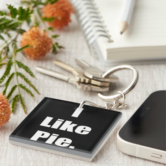 Spaß I mögen Torte Meme Schlüsselanhänger (Vorderseite rechts)