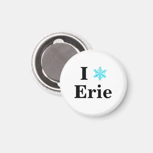 Spaß I Snowflake Erie Magnet (Vorderseite/Rückseite)