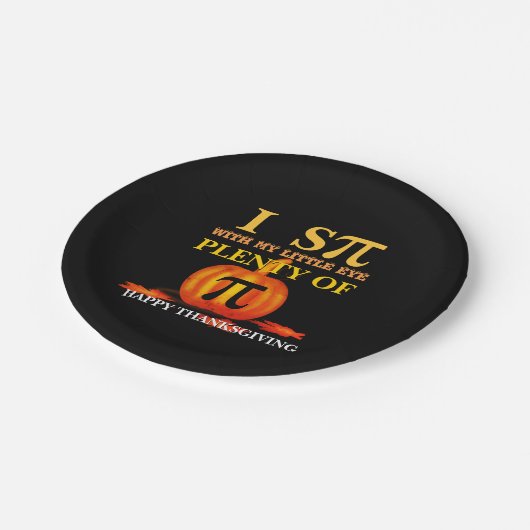 Spaß I SPY PUMPKIN PIE Erntedank Pappteller (Schrägansicht)