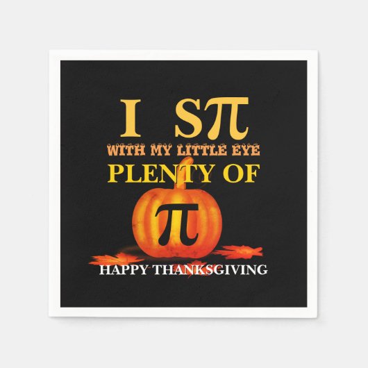 Spaß I SPY PUMPKIN PIE Erntedank Serviette (Vorderseite)