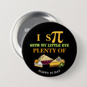 Spaß I SPY VIELE PIE Happy Pi Day Button (Vorne & Hinten)