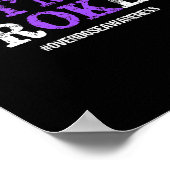Spaß Ich bin gebrochen Überdosierung Pruple Ribbon Poster (Ecke)