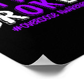 Spaß Ich bin gebrochen Überdosierung Pruple Ribbon Poster (Ecke)