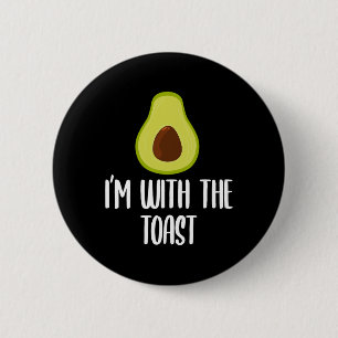 Spaß ich bin mit dem Toast Avocado Halloween Paare Button