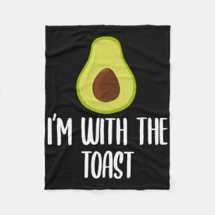 Spaß ich bin mit dem Toast Avocado Halloween Paare Fleecedecke