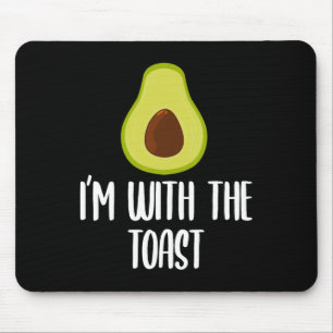 Spaß ich bin mit dem Toast Avocado Halloween Paare Mousepad