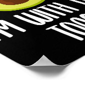 Spaß ich bin mit dem Toast Avocado Halloween Paare Poster (Ecke)