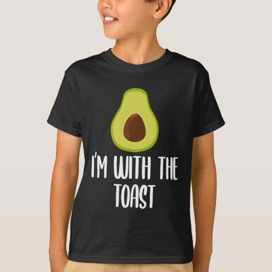 Spaß ich bin mit dem Toast Avocado Halloween Paare T-Shirt (Vorderseite)