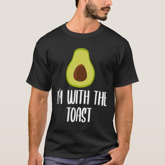 Spaß ich bin mit dem Toast Avocado Halloween Paare T-Shirt (Vorderseite)