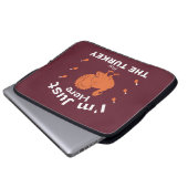 Spaß Ich bin nur hier für den Erntedank in der Tür Laptopschutzhülle (Vorne Knopf)