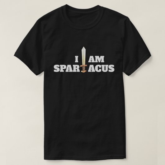 Spaß "Ich bin Spartacus" mit Schwert T-Shirt (Design vorne)