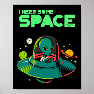 Spaß ich brauche etwas Raum Mental Health Awarenes Poster
