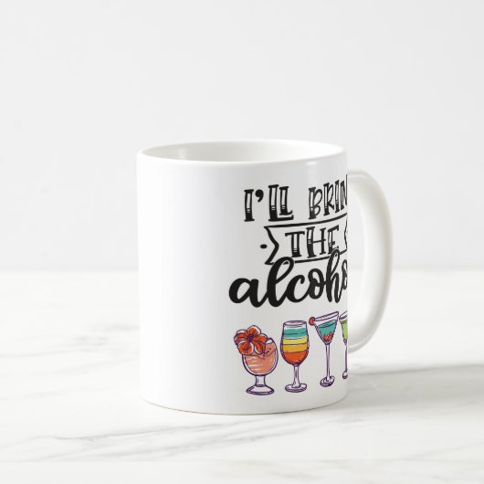 Spaß, ich bringe die alkoholfarbenen Cocktails Kaffeetasse (VorderseiteRechts)