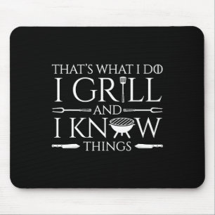 Spaß Ich grille und kenne Sachen Fleischliebhaber Mousepad