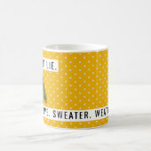 Spaß Ich kann nicht die Liebe Sweater Weather Gold Kaffeetasse (Mittel)