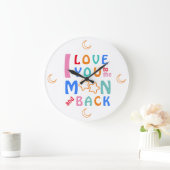 Spaß Ich Liebe Sie zum Mond und zurück Große Wanduhr (Zuhause)