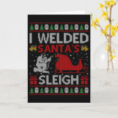 Spaß Ich schweißte Santas Schlitten-Geschenk Hässl Karte (Gelbe Blume)
