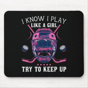 Spaß ich weiß, dass ich wie ein Mädchen spiele ver Mousepad