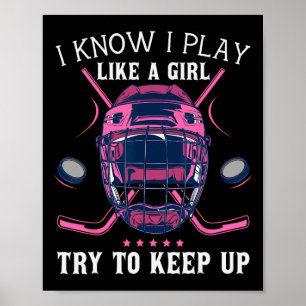 Spaß ich weiß, dass ich wie ein Mädchen spiele ver Poster