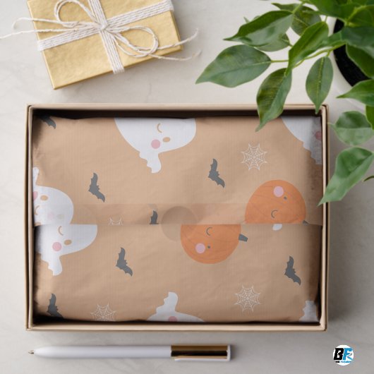 Spaß Illustrativ Maximalistisches Halloween Seidenpapier