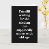 Spaß im Alter auf Schwarz Karte (Gelbe Blume)