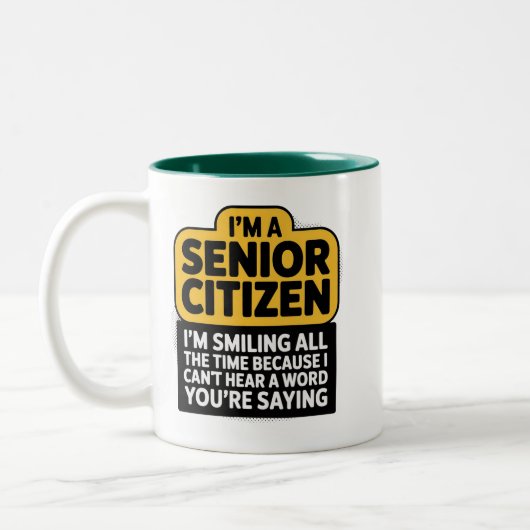 Spaß im Alter Kaffee Tasse (Links)