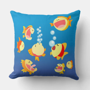 Spaß im Fisch-Tank-Kissen (Cartoon Fish) Kissen