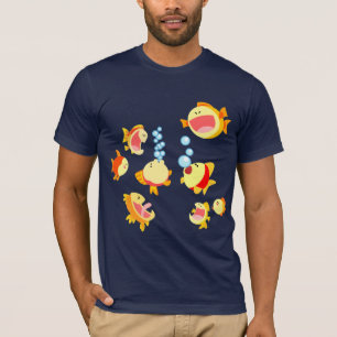 Spaß im Fischpanorama-Cartoon-T-Shirt T-Shirt