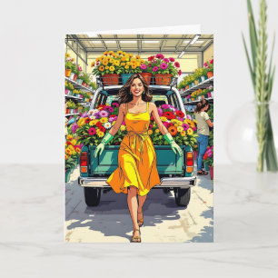 Spaß im Frühjahr Zeit für Pflanze Karte