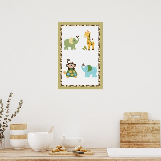 Spaß im Jungle Kinderzimmer Art Poster 16x24 (Küche)