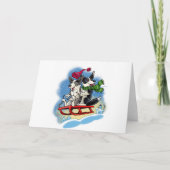 Spaß im Schnee Feiertagskarte (Vorderseite)