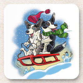 Spaß im Schnee Getränkeuntersetzer