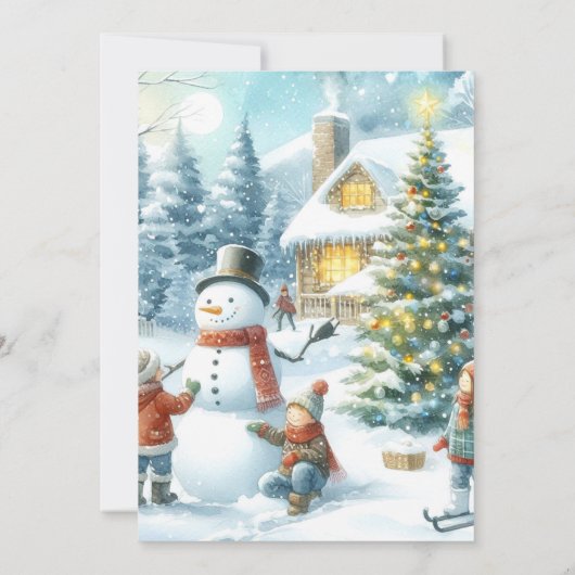 Spaß im Schnee-Kindergeburtstag Einladung (Rückseite)