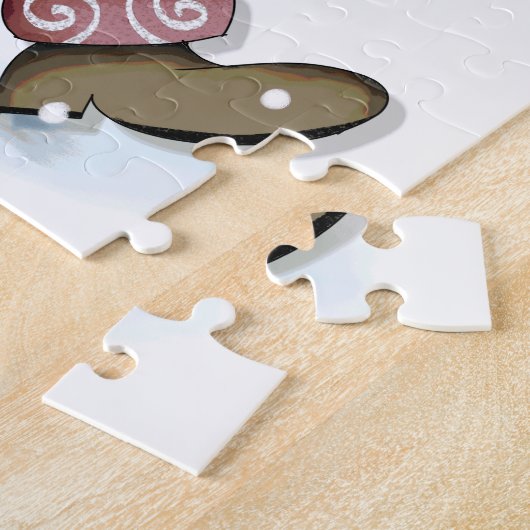 Spaß im Schnee-Schneemann-Puzzlespiel Puzzle (Seite)