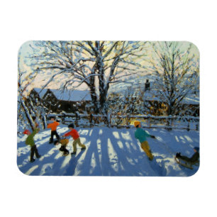 Spaß im Schnee Tideswell Derbyshire Magnet