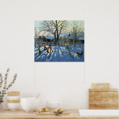 Spaß im Schnee Tideswell Derbyshire Poster (Küche)