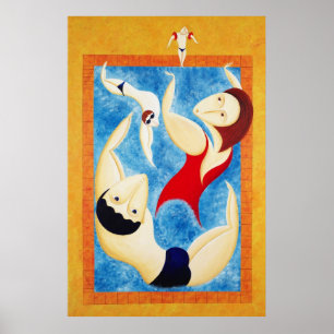 Spaß im Schwimmbad Poster