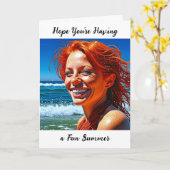 Spaß im Sommer | Miss You Karte (Gelbe Blume)