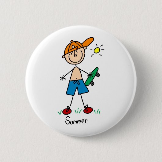 Spaß im Sommersun-Knopf Button (Vorderseite)