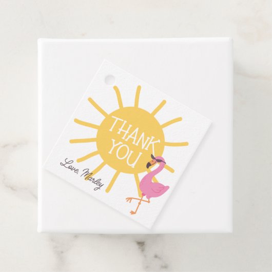 Spaß im Sun Beach Animal Flamingo Vielen Dank Geschenkanhänger (Beispiel)