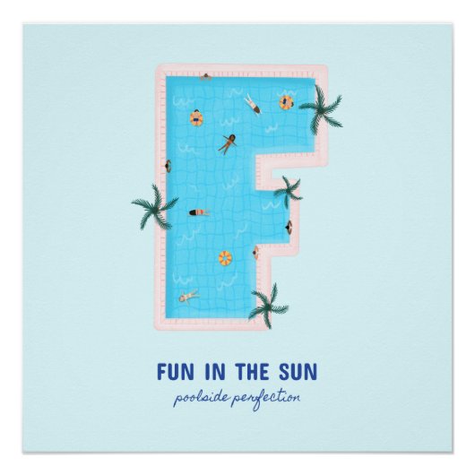Spaß im Sun F-förmigen Pool Poster (Vorderseite)