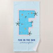 Spaß im Sun F-förmigen Pool Strandtuch (Vorderseite)