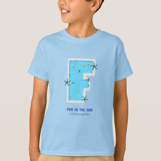 Spaß im Sun F-förmigen Pool T-Shirt (Vorderseite)