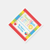 Spaß im Sun Pool Party Niedlicher Sommer Serviette (Ecke)