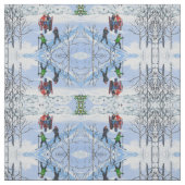 Spaß im Weihnachtsschnee Stoff (Muster)