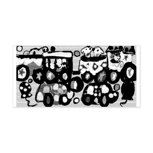 Spaß im Zirkus Gummistempel (Prägung)