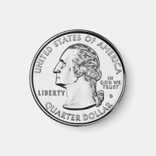 Spaß-Imitat-Viertelmünzen-Kühlschrank-Magnet Magnet